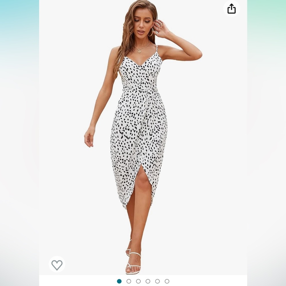 Black and white polka dot dress